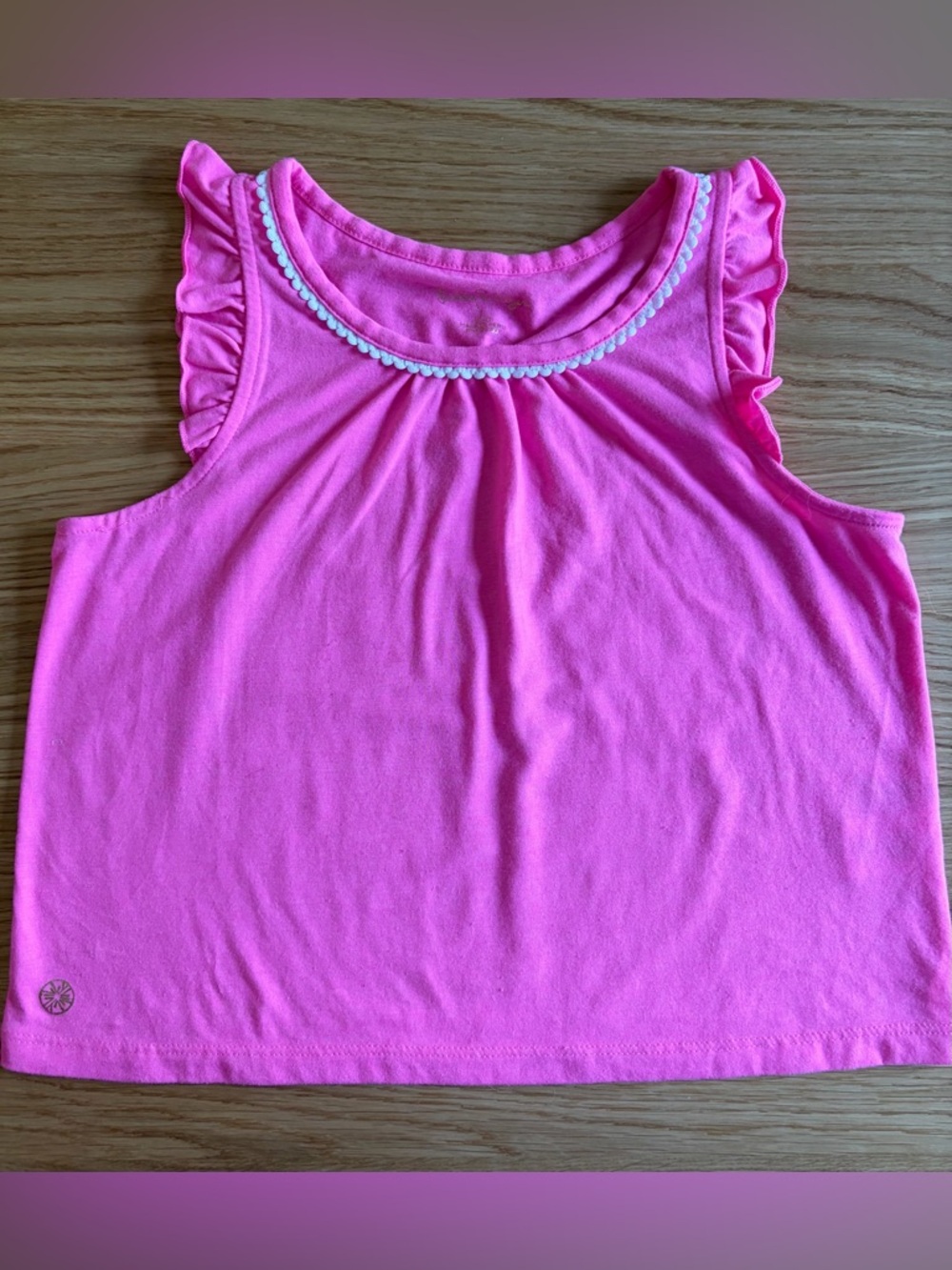 Lilly Pulitzer Liza Top in Prosecco Pink. Girls Sz.L (8-10)